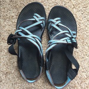 Zebra printed Chacos